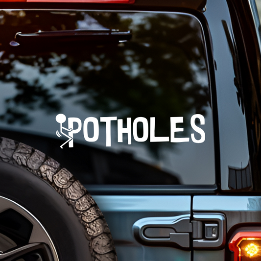 Fuck Potholes Truck Decal