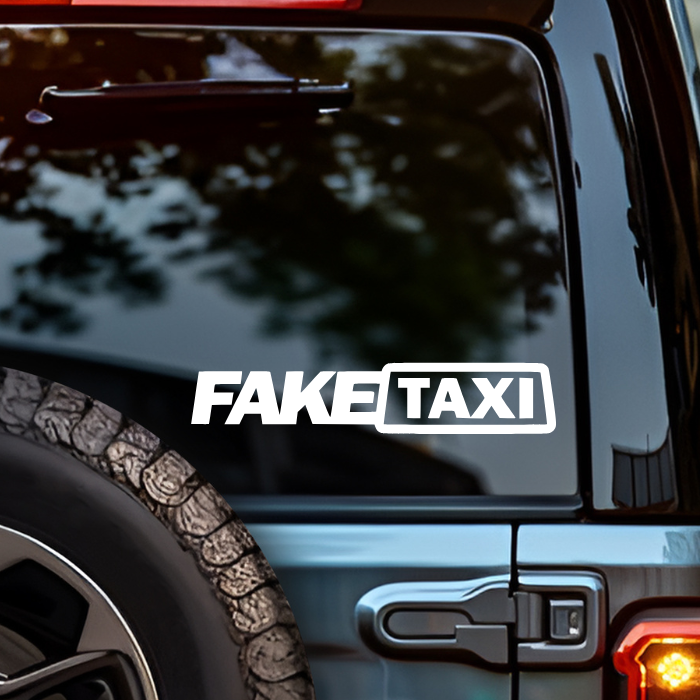 Fake Taxi Truck Decal