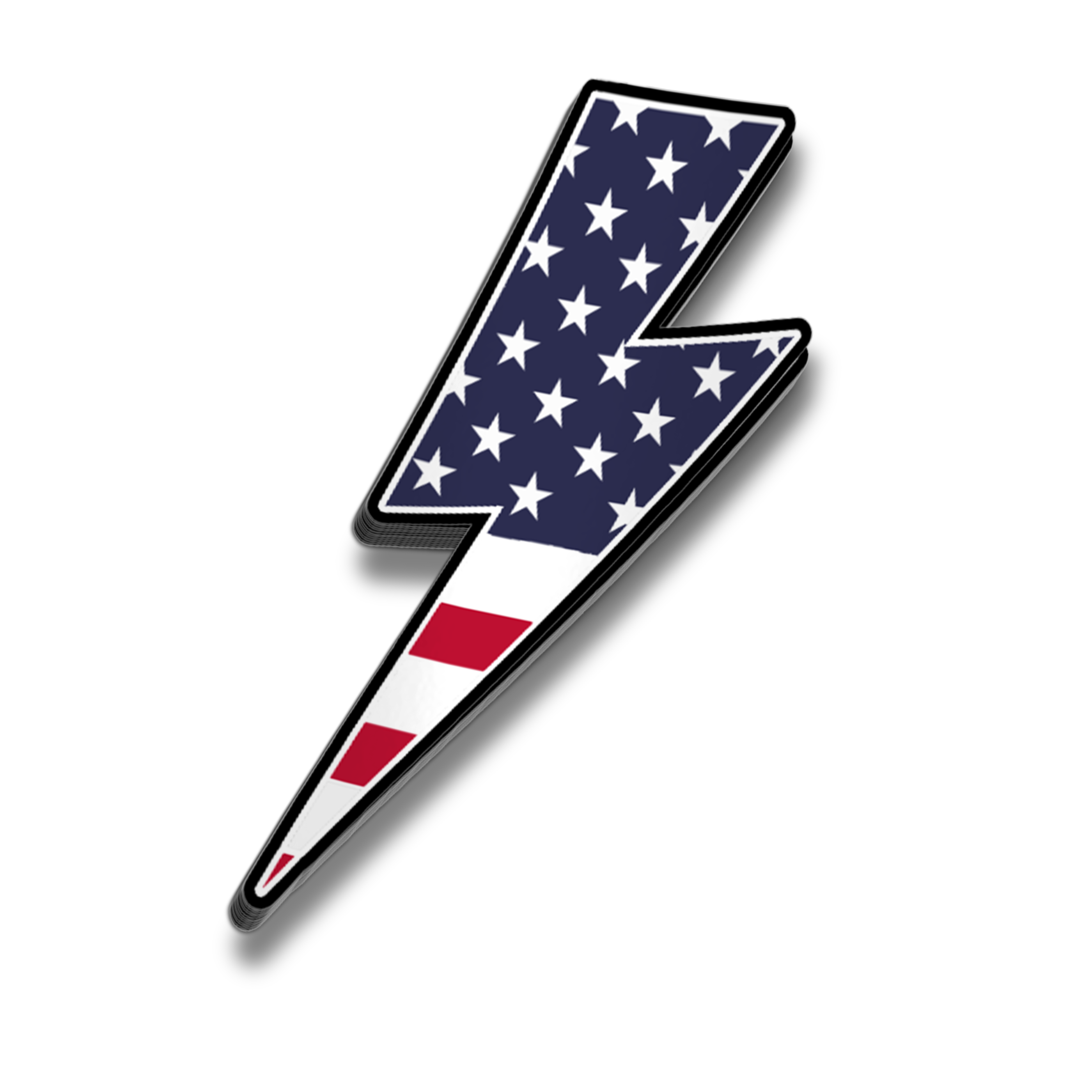 Lightning Bolt Flag Sticker - Hard Hat Stickers – Vinyl Chaos Design Co.