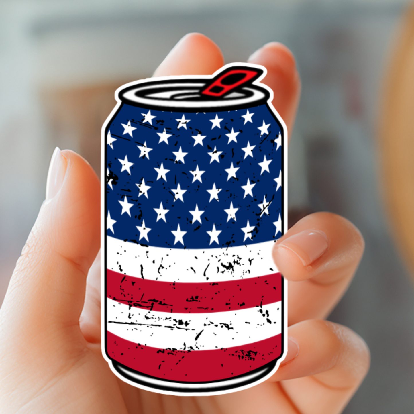 Can Sticker American Flag Can Sticker – Vinyl Chaos Design Co.