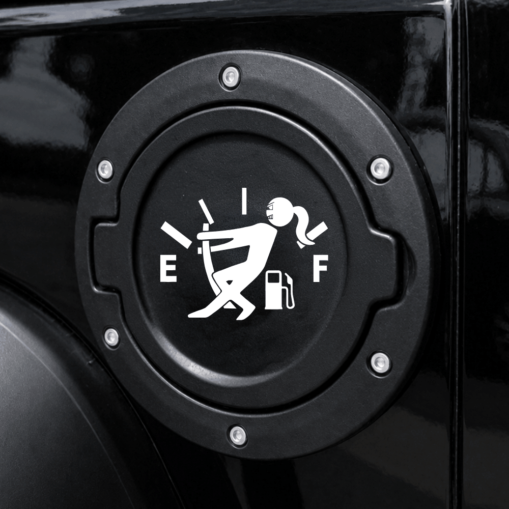 Funny Fuel Door Vinyl Decal