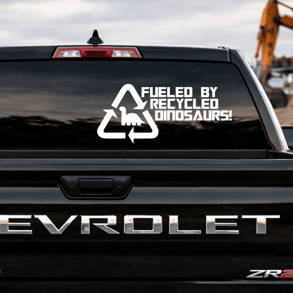 Fueled By Dinosaurs Truck Decal