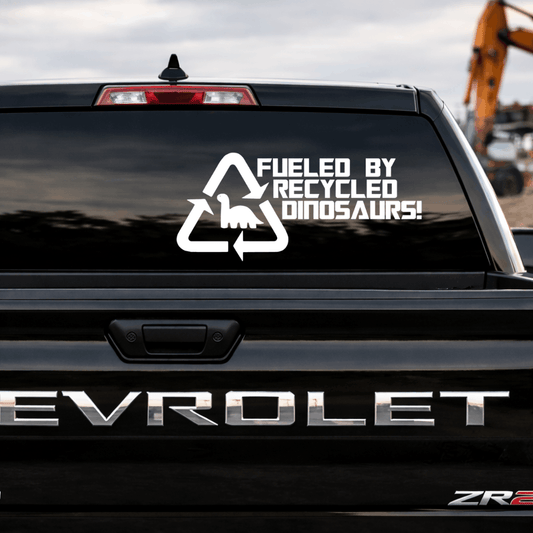 Fueled By Dinosaurs Truck Decal