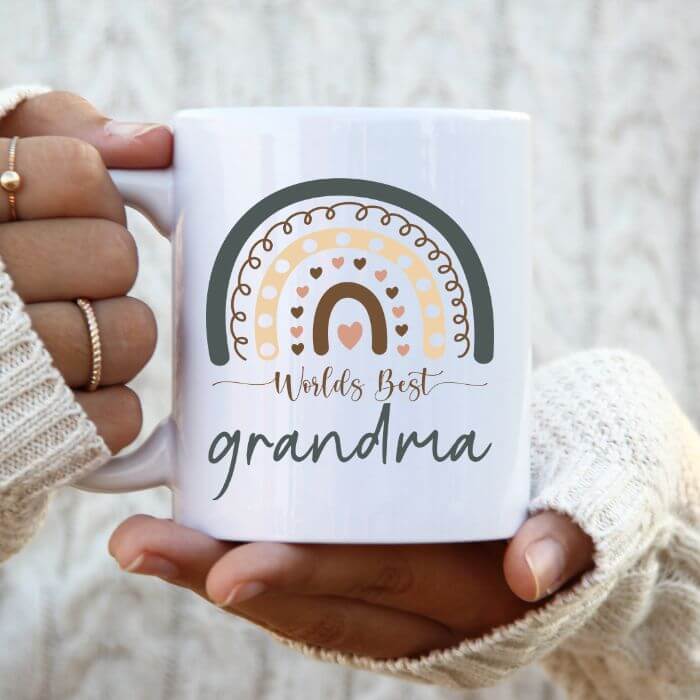 Grandma Boho Rainbow Coffee Mug | Custom Mugs Vinyl Chaos Design Co.