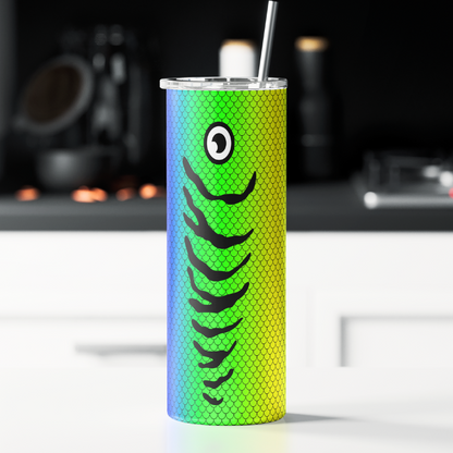 Blue and Green Fishing Lure Tumbler