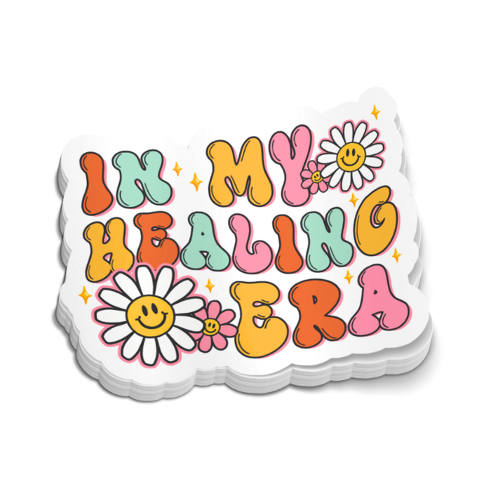 In My Healing Era Sticker – Self-Care & Growth – Vinyl Chaos Design Co.
