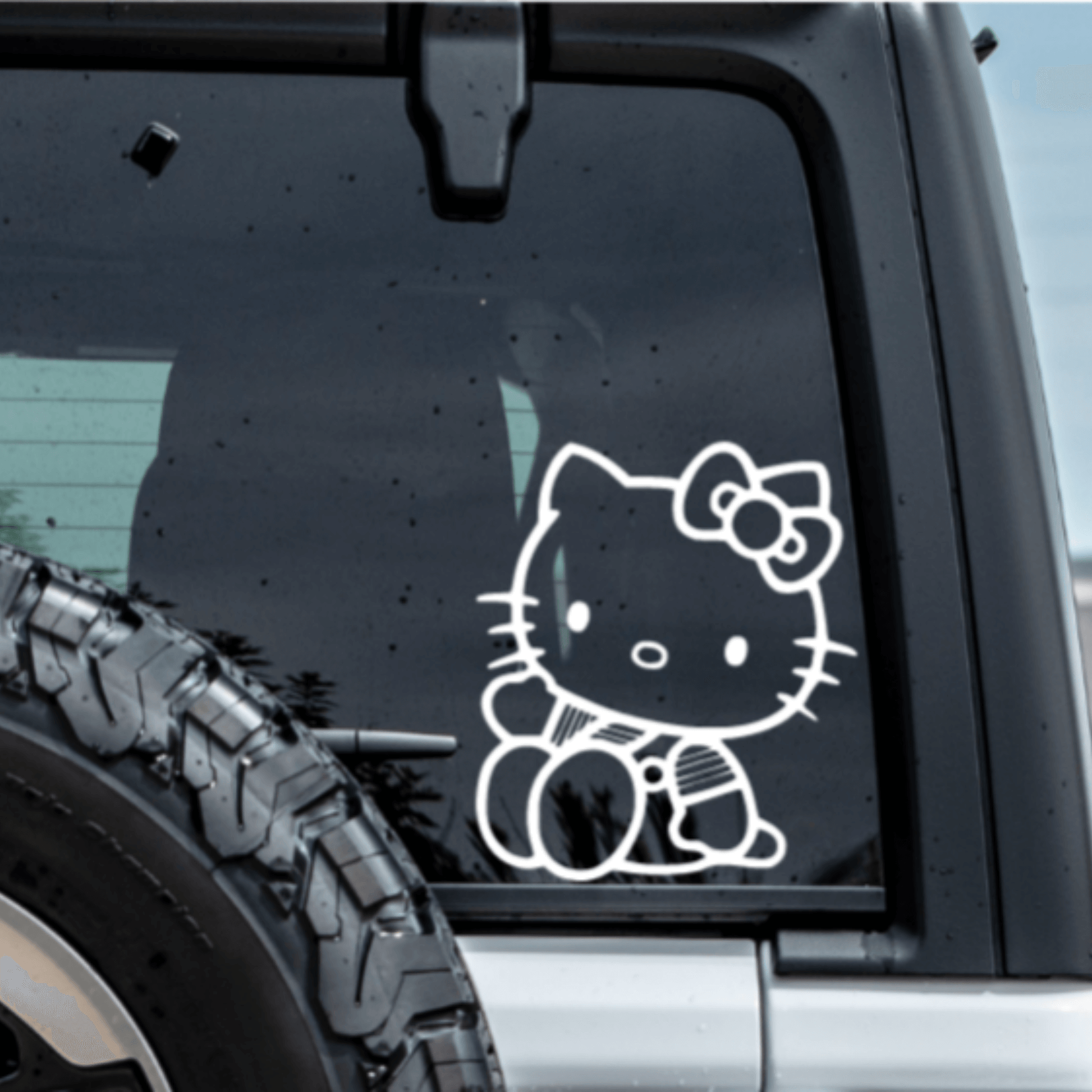 Hello Kitty Waving Car Decal - Window Decal – Vinyl Chaos Design Co.