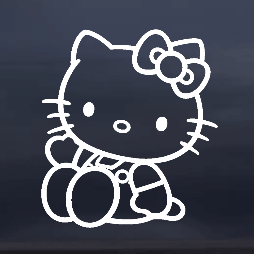 Hello Kitty Waving Vinyl Decal