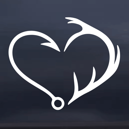 Hook and Antler Window Decal Sticker