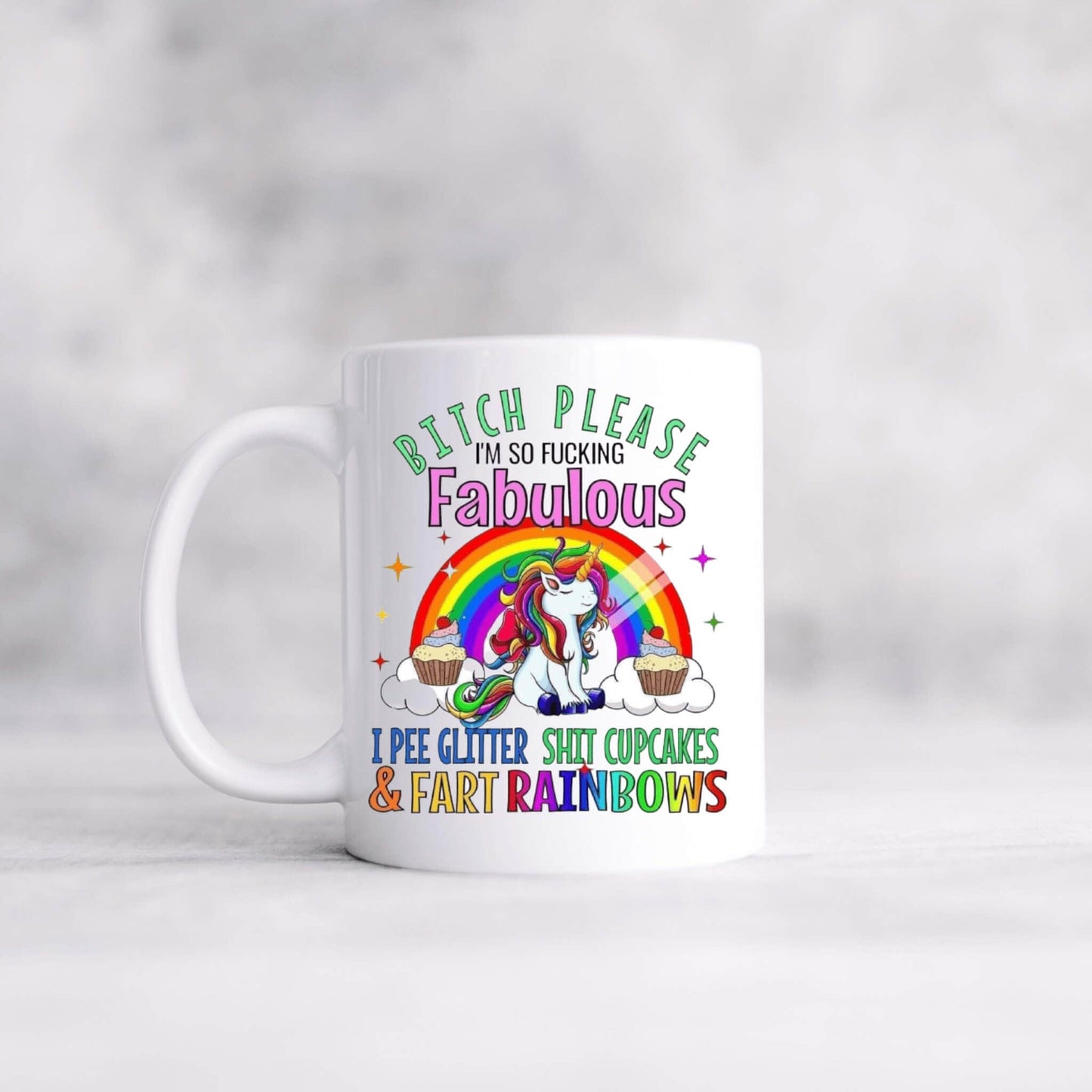 I Am Fabulous Unicorn Coffee Mug | Custom Mugs Vinyl Chaos Design Co.