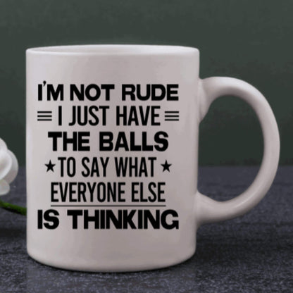 I'm Not Rude Coffee Mug | Custom Mugs Vinyl Chaos Design Co.
