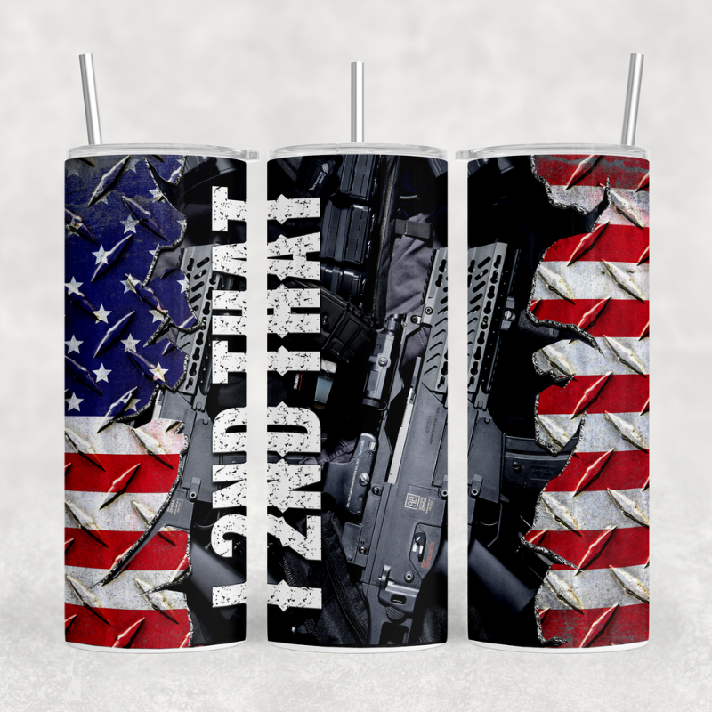 I 2nd That American Flag Tumbler - Sublimated Tumblers