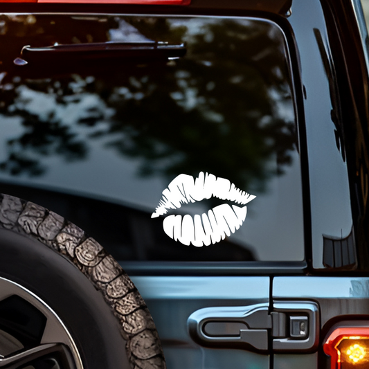 Kiss Lips Car Decal