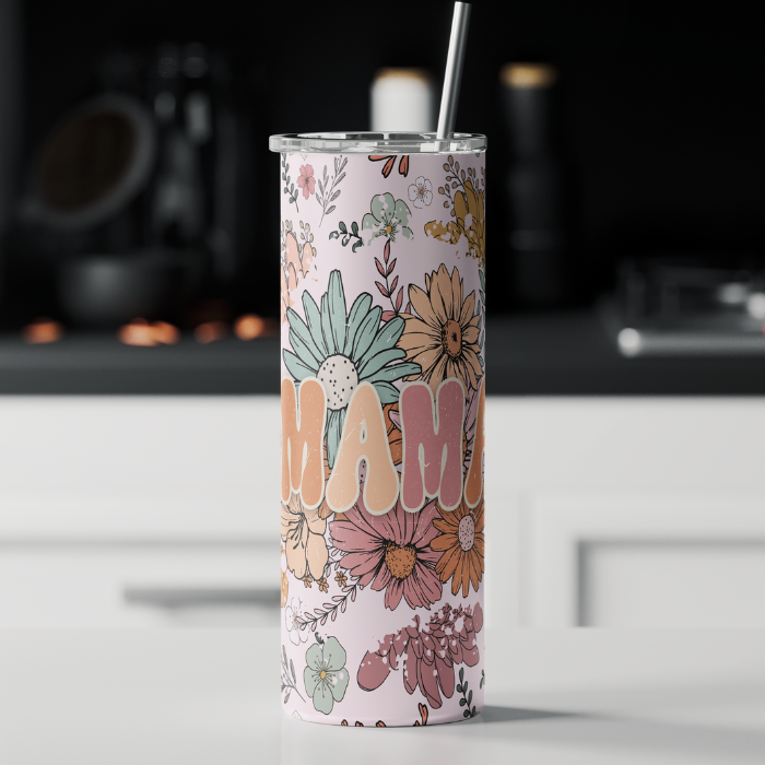 Retro Flower Tumbler