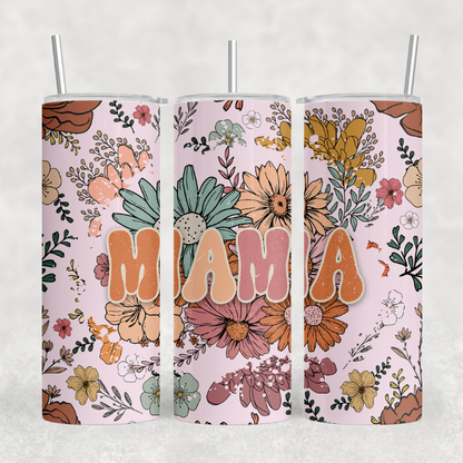 Retro Flower Mom Tumbler