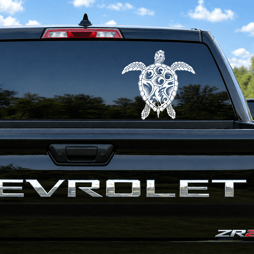 Mandala Turtle Car Decal