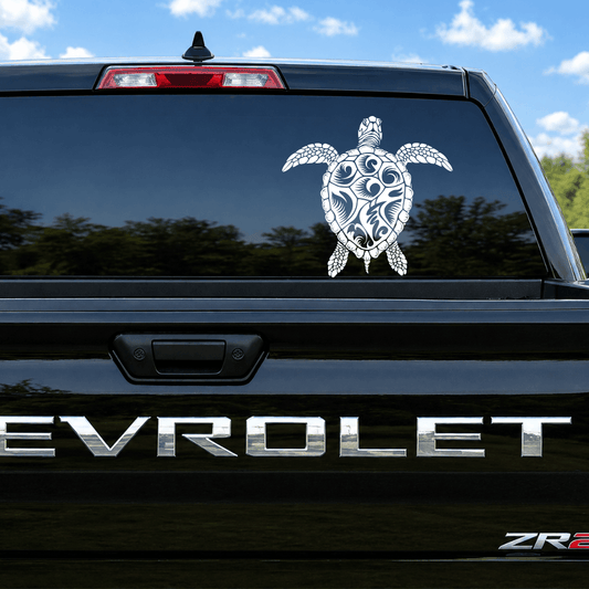 Mandala Turtle Car Decal