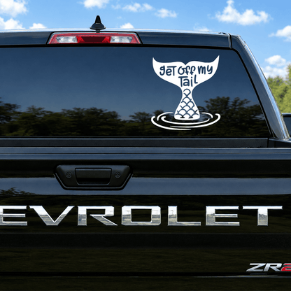 Mermaid Get Off My Tail Car Decal