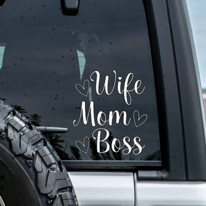 Mom Wife Boss Car Decal Vinyl Chaos Design Co.