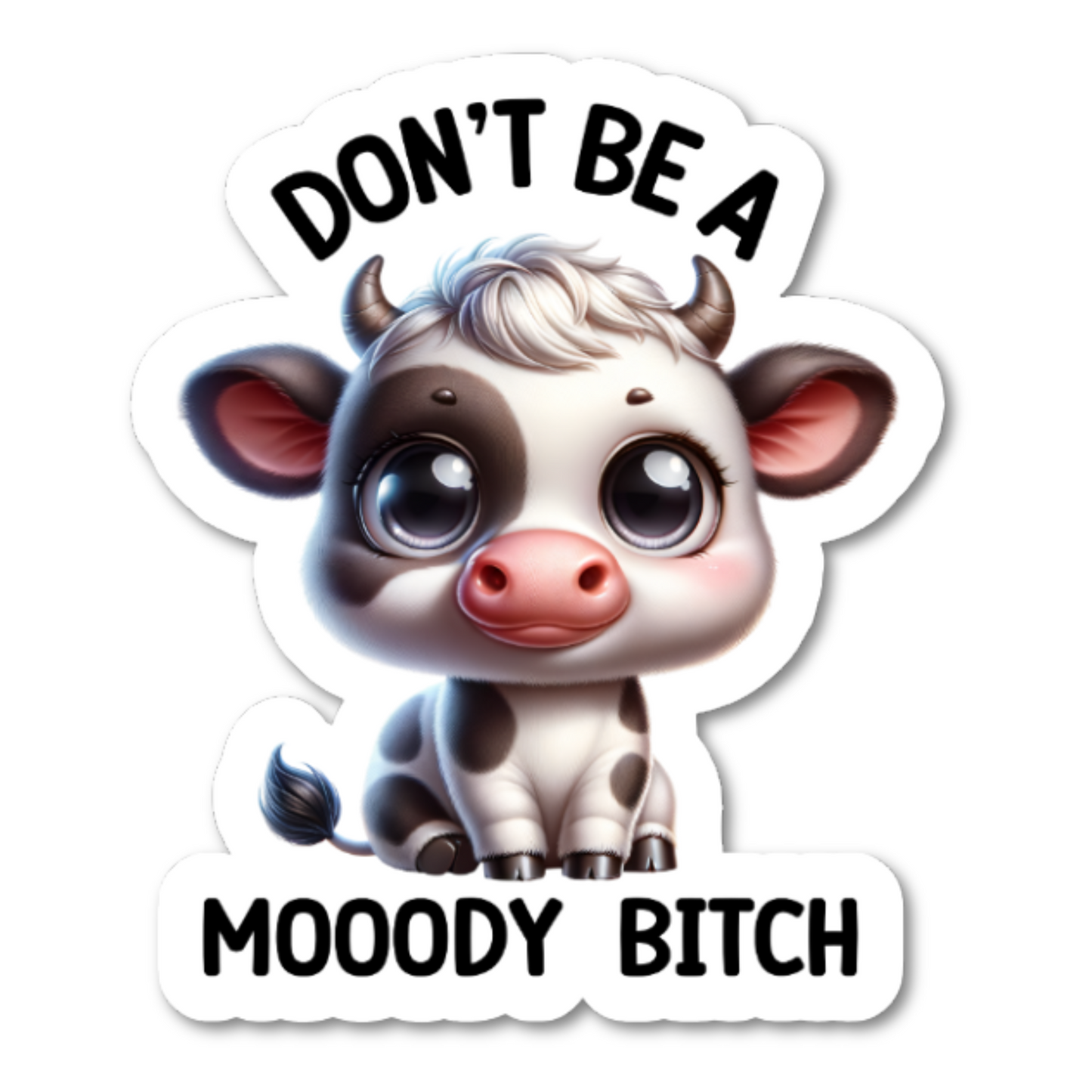 Don't Be A Moody Bitch Sticker - Funny Sticker