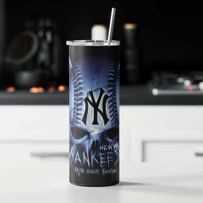 New York Yankees Skull Tumbler