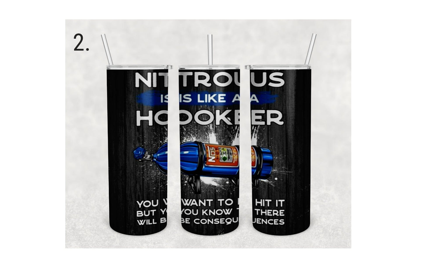 Nitrous Racing Fuel Sublimation Tumbler | Vinyl Chaos Design Co.