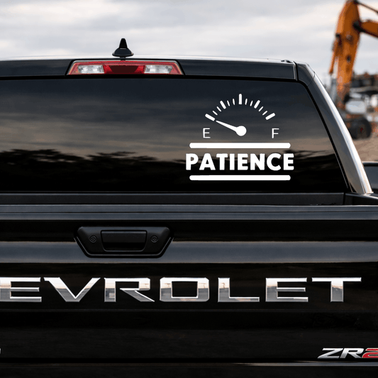 No Patience Vinyl Truck Sticker