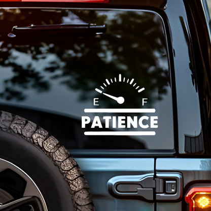 No patience truck window decal