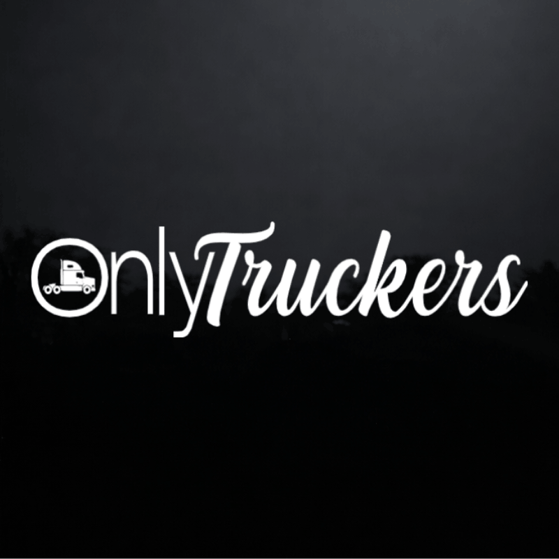 White 'Only Truckers' logo on a black background