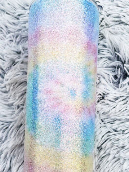 Opal Tie Dye Glitter Tumbler | Personalized Tumblers Vinyl Chaos Design Co.