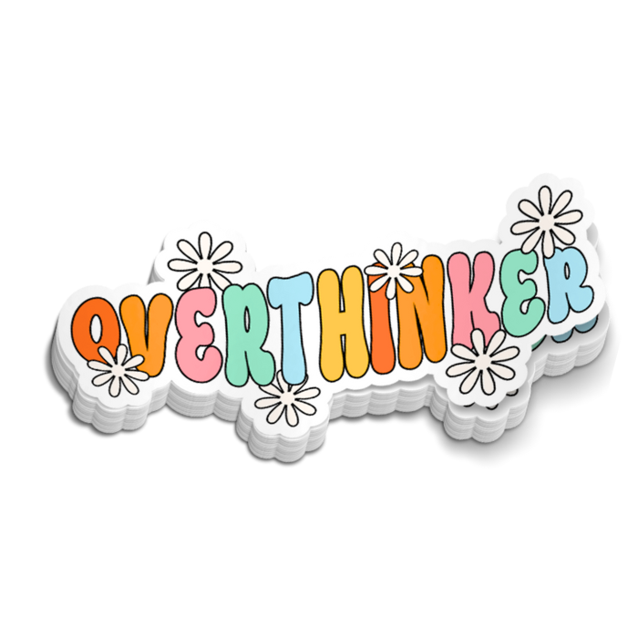 Overthinker Sticker – Funny Mental Health & Anxiety Humor – Vinyl Chaos ...