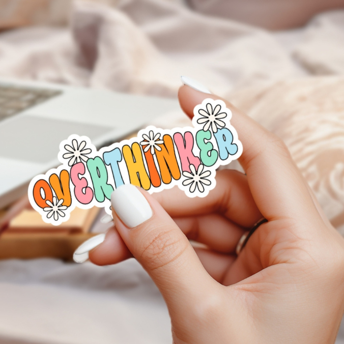 Overthinker Retro Sticker