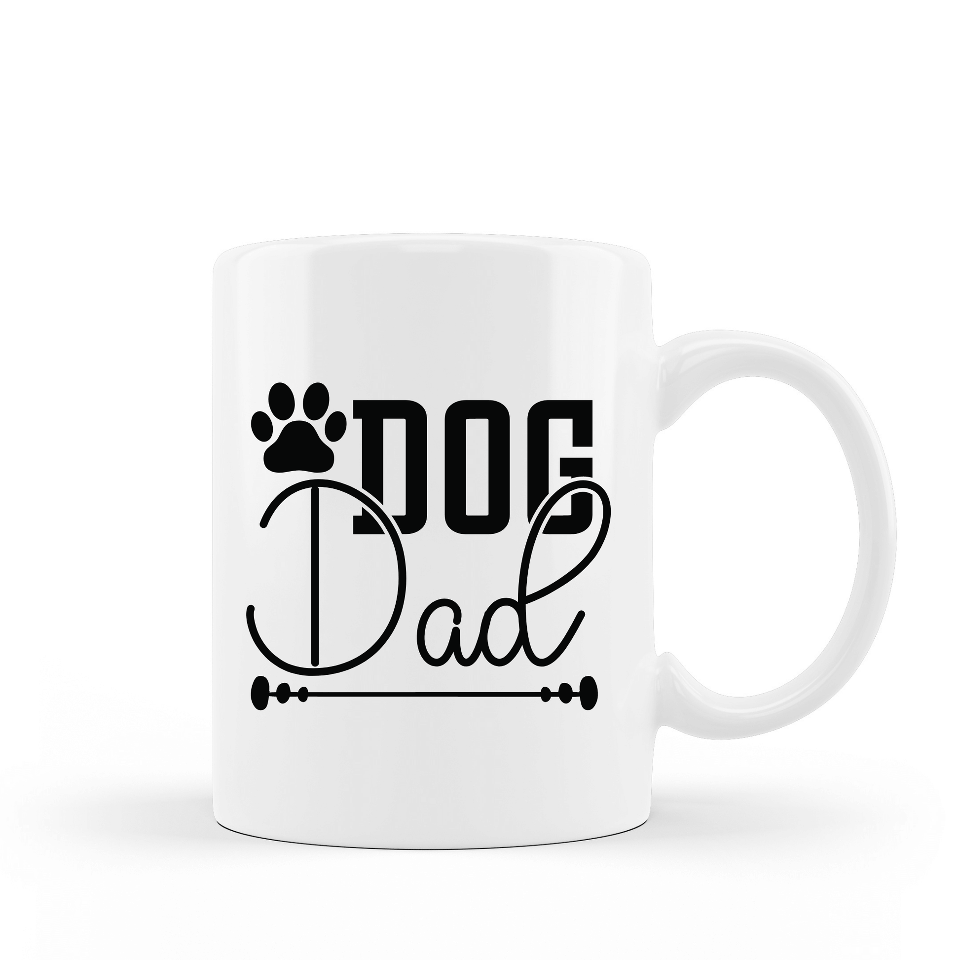 Paw Print Dog Dad Coffee Mug | Custom Mugs Vinyl Chaos Design Co.