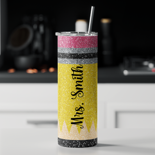 Teacher Pencil Tumbler