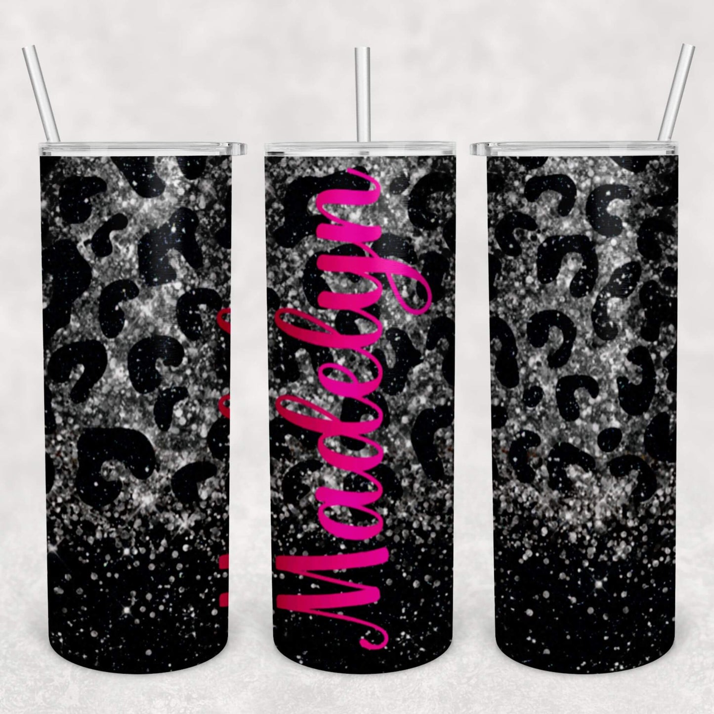 ABCDEFU Leopard Glitter Tumbler  Personalized Tumblers – Wicked Whiskey  Designs