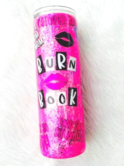 Burn Book Mean Girls Tumbler Glitter Snowglobe 