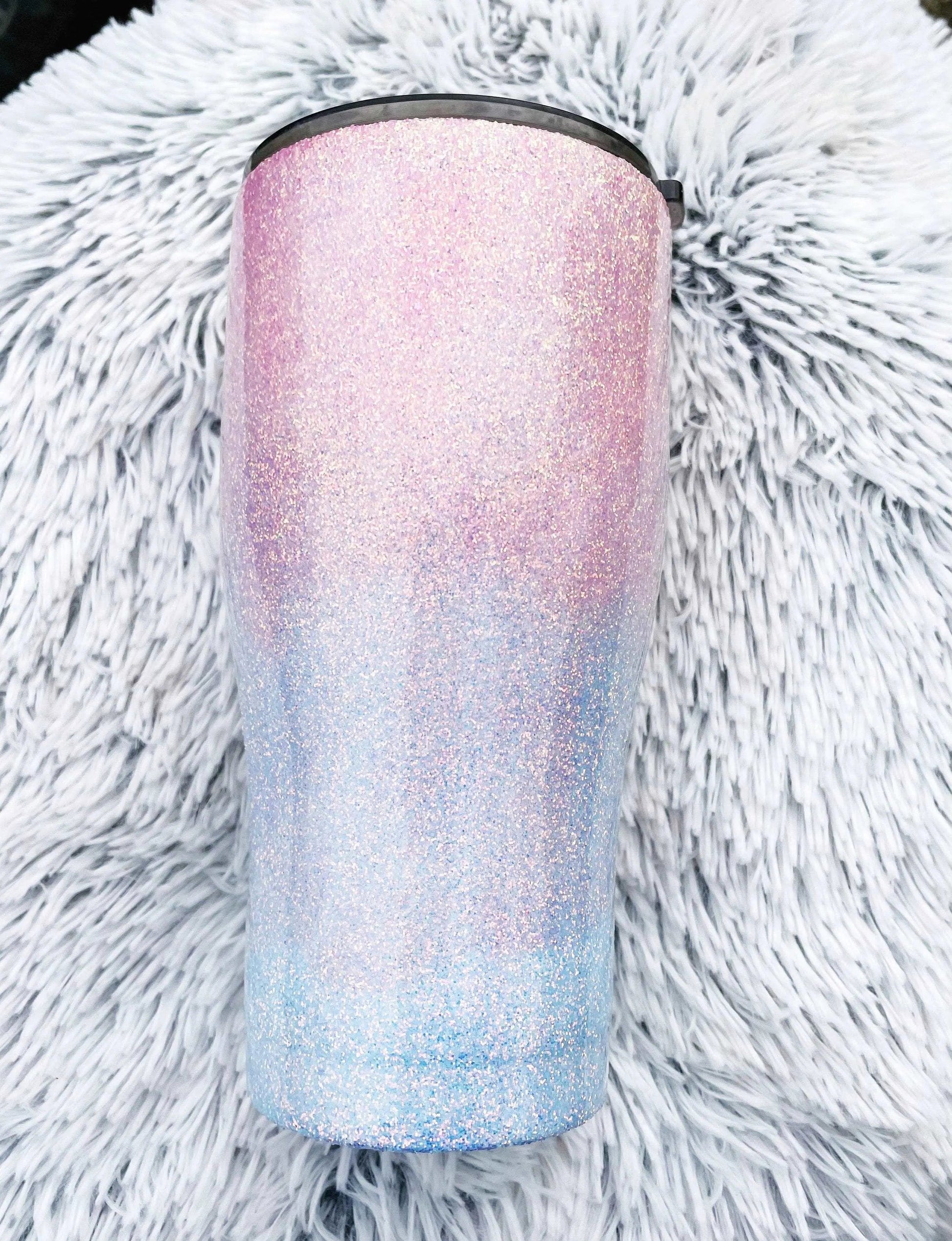 Pink and Blue Opal Glitter Tumbler | Personalized Tumblers Vinyl Chaos Design Co.