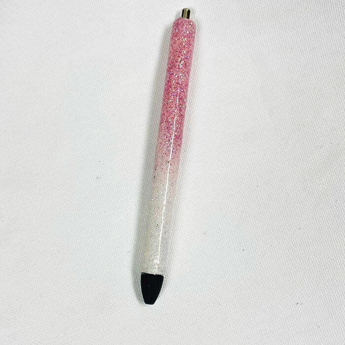 Pink and White Ombre Glitter Pens | Epoxy Pens Vinyl Chaos Design Co.