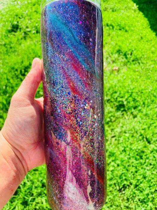 Plum Milkyway Tumbler 30oz Skinny - Ready To Ship Vinyl Chaos Design Co.