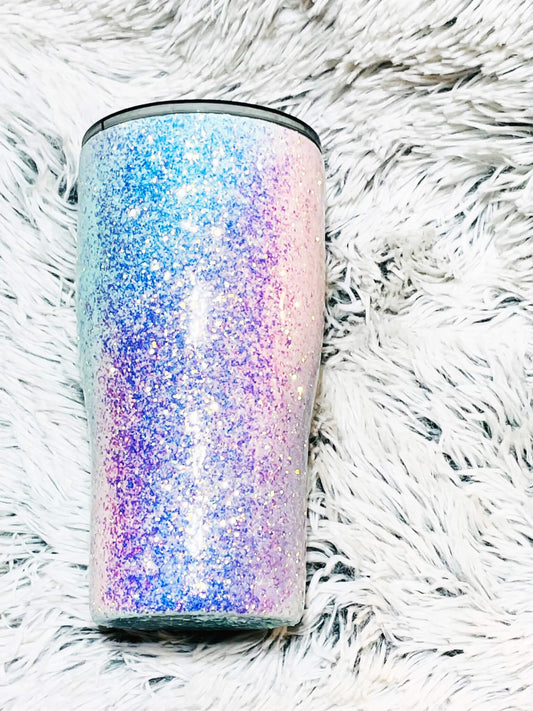 Rainbow Opal Glitter Tumbler | Personalized Tumblers Vinyl Chaos Design Co.