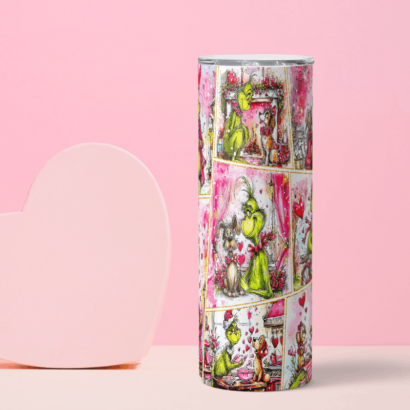 Green Grinch movie tumbler