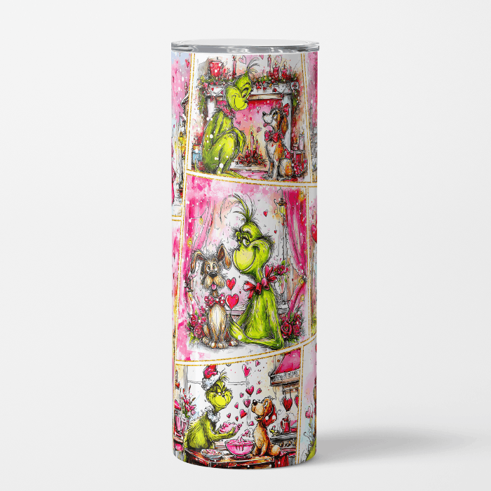 Grinch Valentine's Day Tumbler Cup