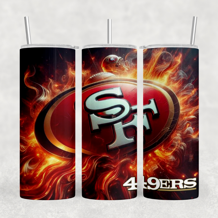 San Francisco 49ers Tumbler – Sports Tumbler - Custom Sublimated Tumbler