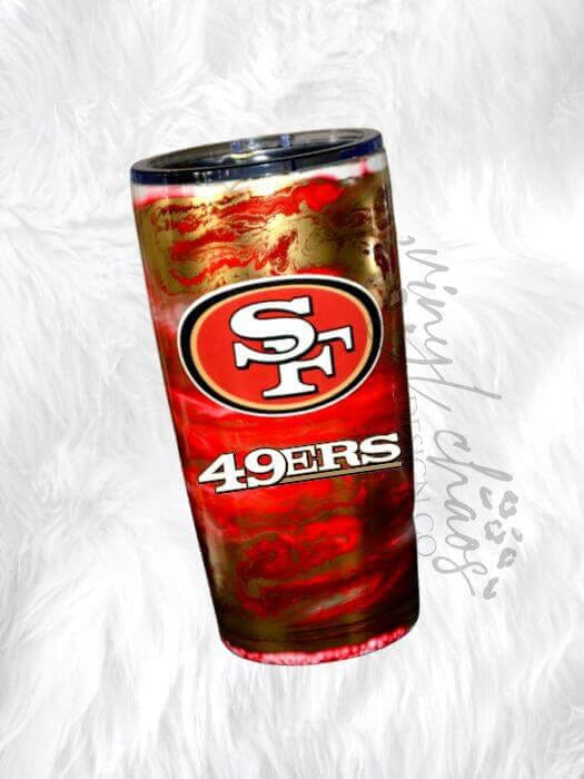 San Francisco 49ers Tumbler | Personalized Tumblers Vinyl Chaos Design Co.