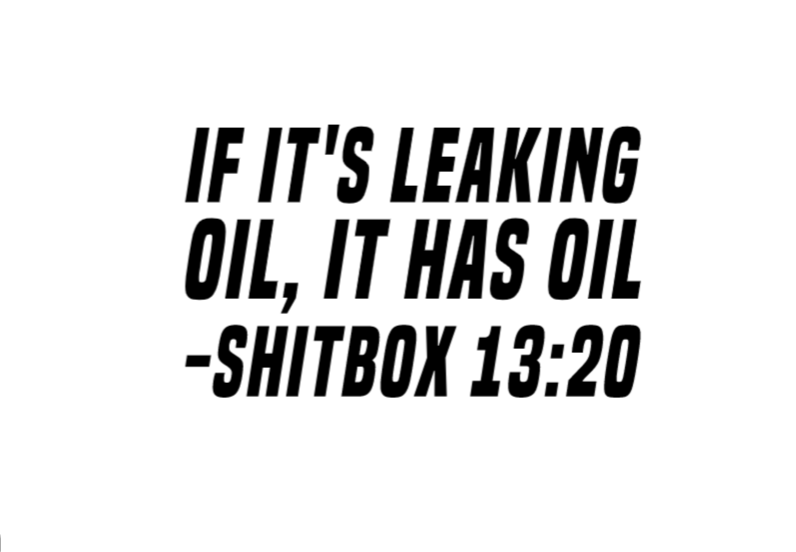 If it's leaking oil, it has oil decal