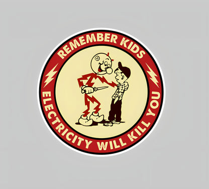 Reddy Kilowatt Sticker - Hard Hat Sticker