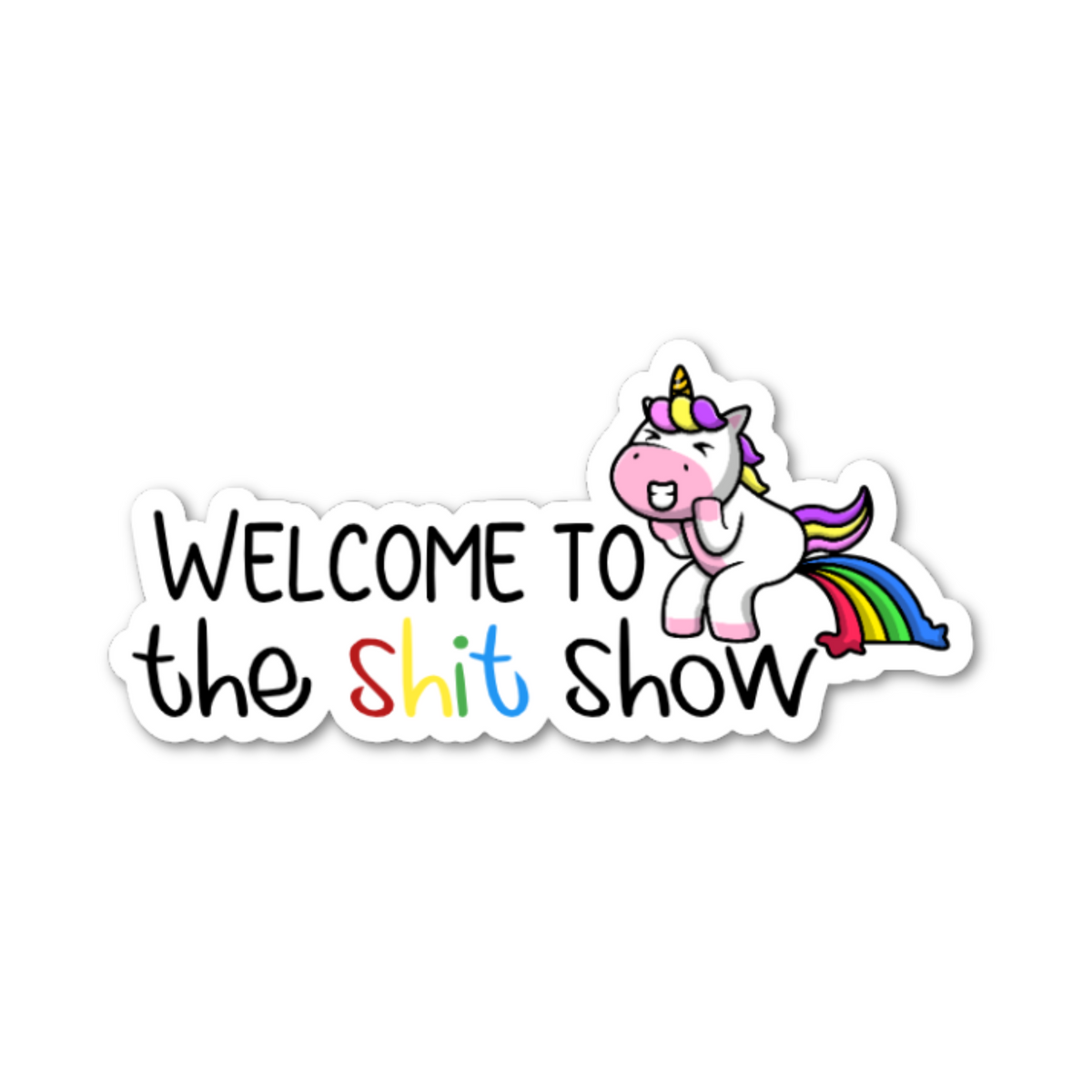 Shit Show Button Welcome To The Shitshow Sticker - Funny Stickers for Adults – Vinyl ...