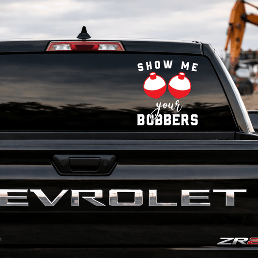 Show Me Your Bobber Car Decal Sticker