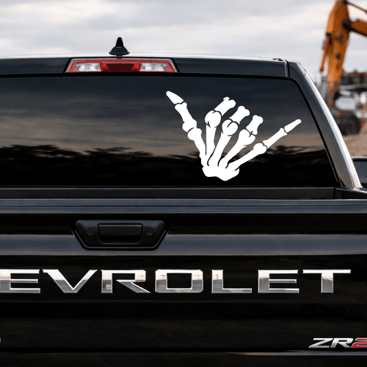Skeleton Hang Loose Truck Decal