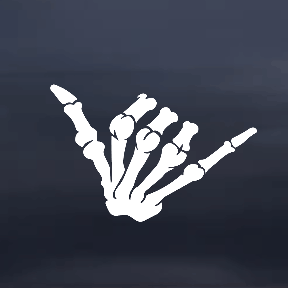 Skeleton Hang Loose Vinyl Decal